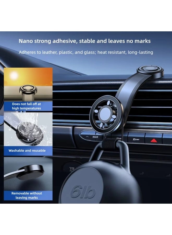 حامل هاتف مغناطيسي جديد للسيارة قابل للدوران 360 درجة، ذراع قابل للتعديل، مغناطيس قوي، حامل هاتف للسيارة، متوافق مع هواتف Macsafe - Image 5